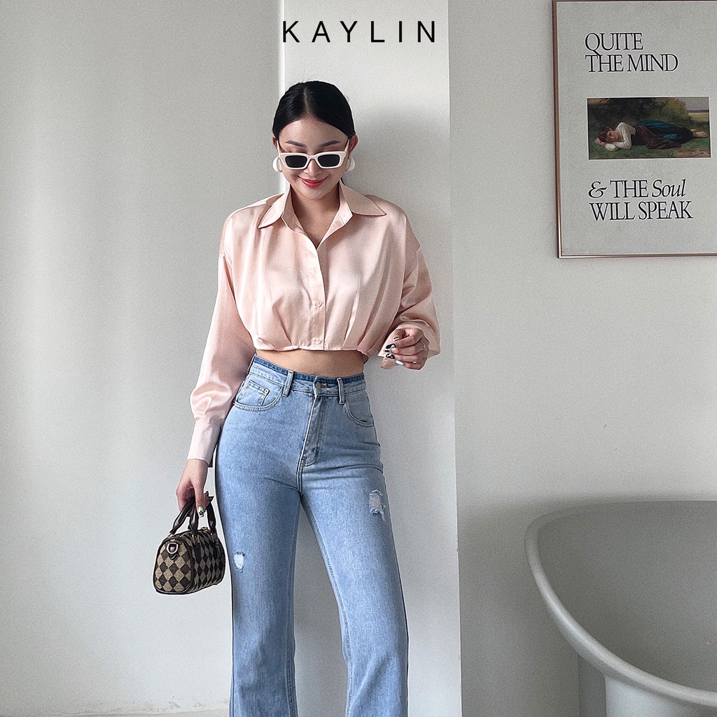 Áo sơ mi croptop N1726 - KAYLIN