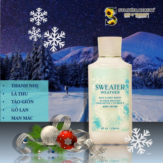 ☃️ Fresh Sparkling Snow | Snowflakes Cashmere | Winterberry Wonder - Sữa Dưỡng Thể Bath & Body Works Body Lotion (236ml)