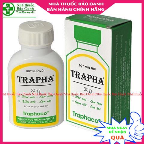 Khử mùi hôi chân, hôi nách Trapha 30g - dạng bột giúp hết mùi giày, giảm tiết mồ hôi - Traphaco