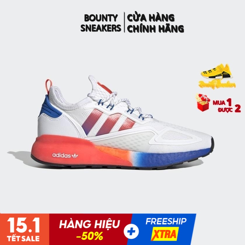 Giày ZX 2K Boost &quot;Solar Red / Blue&quot; FV9996 - Hàng Chính Hãng - Bounty Sneakers