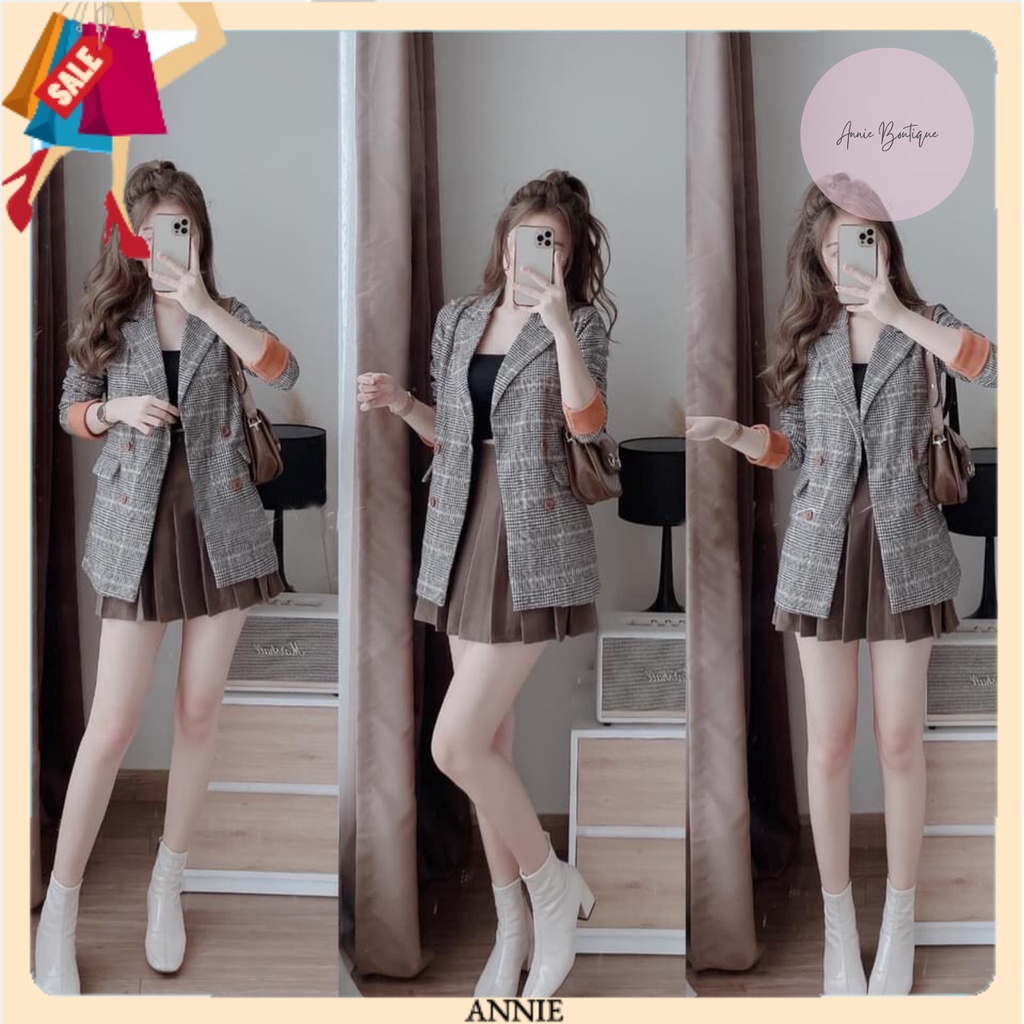 Set Vest Sọc Caro [ FREE SHIP ] Bộ Vest Sọc Caro Nữ Tính 2 Món - Hàng Cao Cấp - Tôn Dáng NGười Mặc | BigBuy360 - bigbuy360.vn