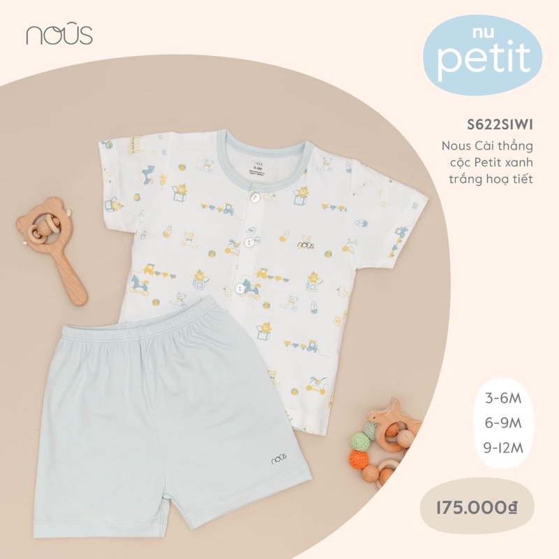 Nous - Bộ cộc Nu Petit mềm mại, thoáng mát, an toàn cho bé