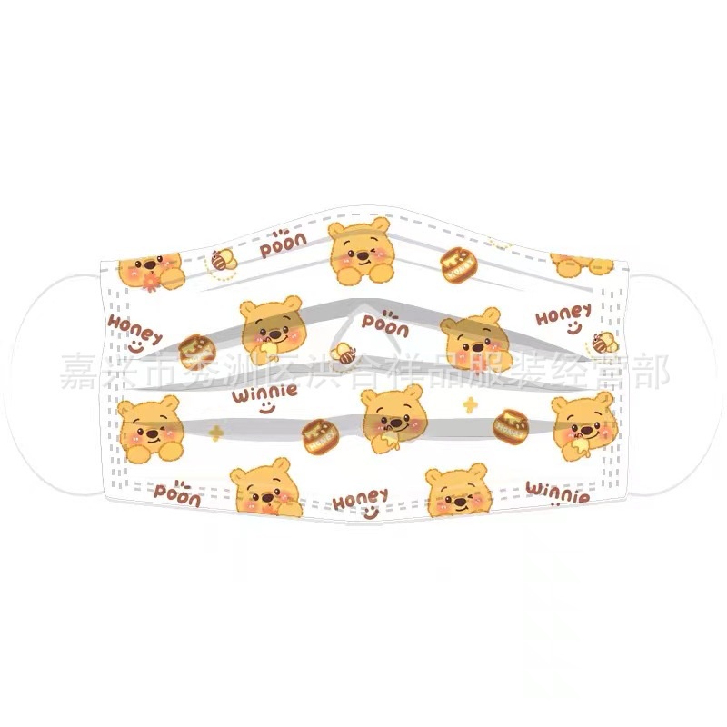 Bộ 10 / 20 / 30 / 50 Khẩu Trang In Hoạt Hình Pikachu 3 Lớp Bảo Vệ An Toàn