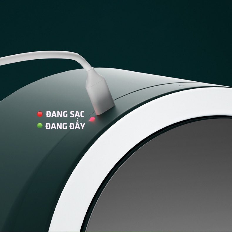 Tủ đựng mỹ phẩm có gương đèn LED, hộp đựng mỹ phẩm trang sức cao cấp phong cách châu Âu