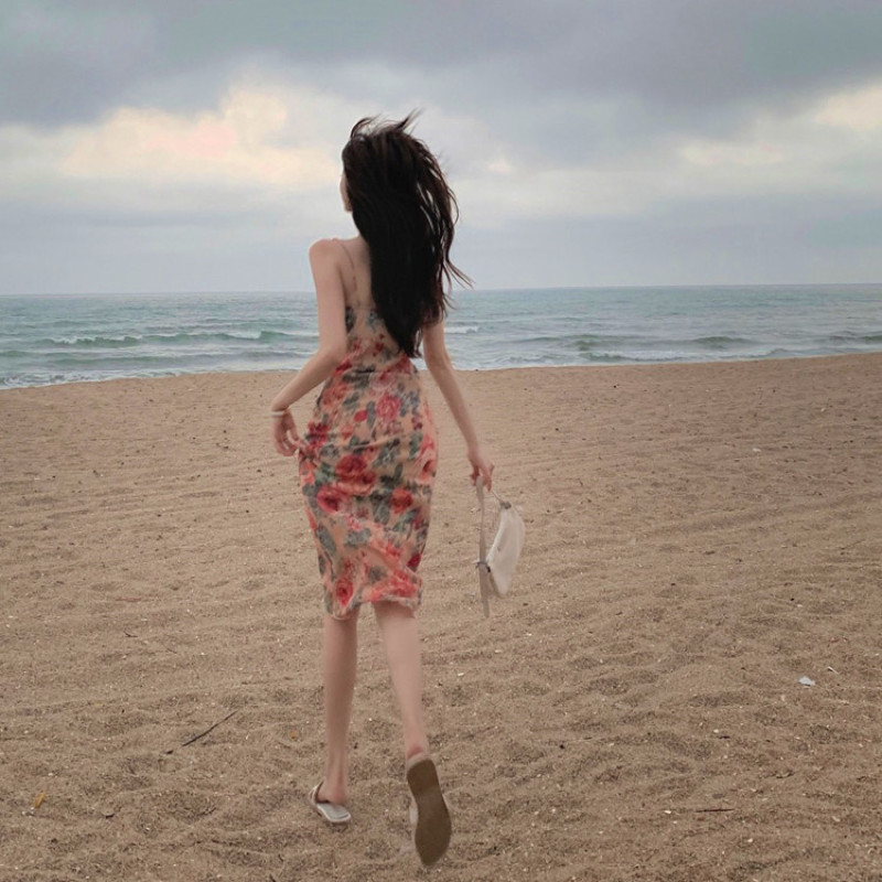 Đầm Maxi Hai Dây In Họa Tiết Xinh Xắn Dành Cho Nữ | BigBuy360 - bigbuy360.vn