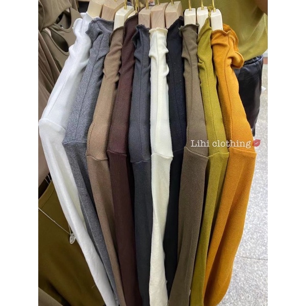 ÁO THUN HÀN CHẤT SIÊU CO GIÃN 4 CHIỀU CỔ LƯỢN SÓNG MS16671