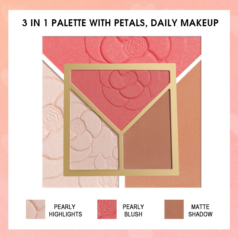 [Hàng mới về] Bảng Phấn Bắt Sáng Saniye E0335 Trang Điểm Tạo Khối Đa Năng 3 Trong 1 Tiện Dụng | BigBuy360 - bigbuy360.vn