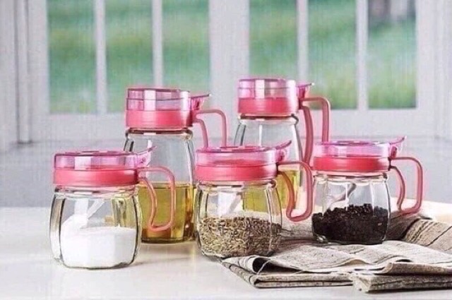 Hộp dựng gia vị, sét 5 món tiện dụng