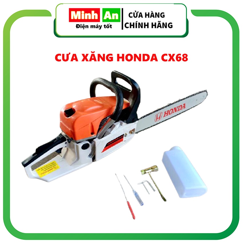 Máy cưa xích chạy xăng, cưa gỗ cầm tay HONDA CX68 máy cắt gỗ Lam 55cm động cơ cực khỏe siêu bền bỉ bảo hành 12 tháng