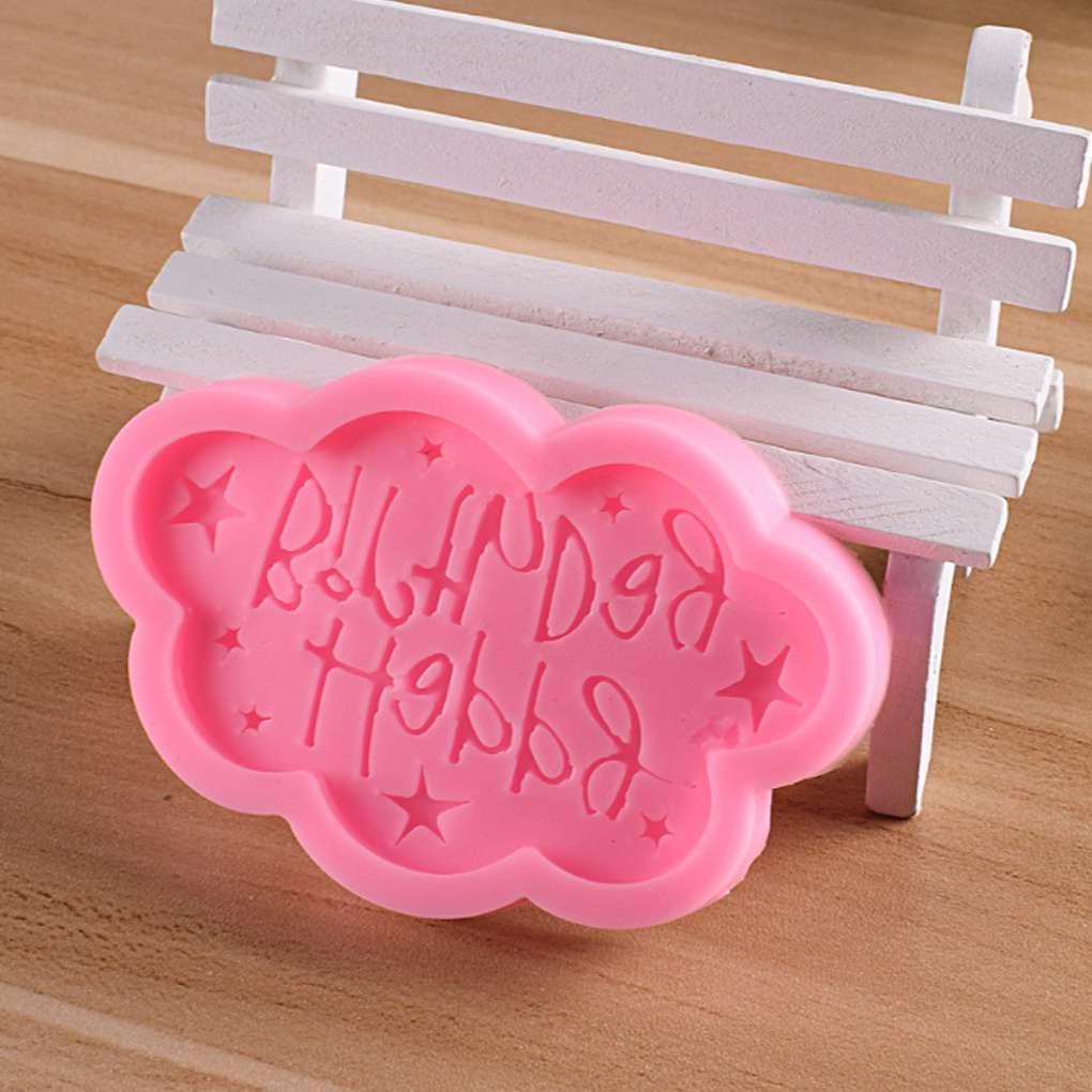 Khuôn Silicone Tạo Hình Chữ Happy Birthday Trang Trí Bánh DIY