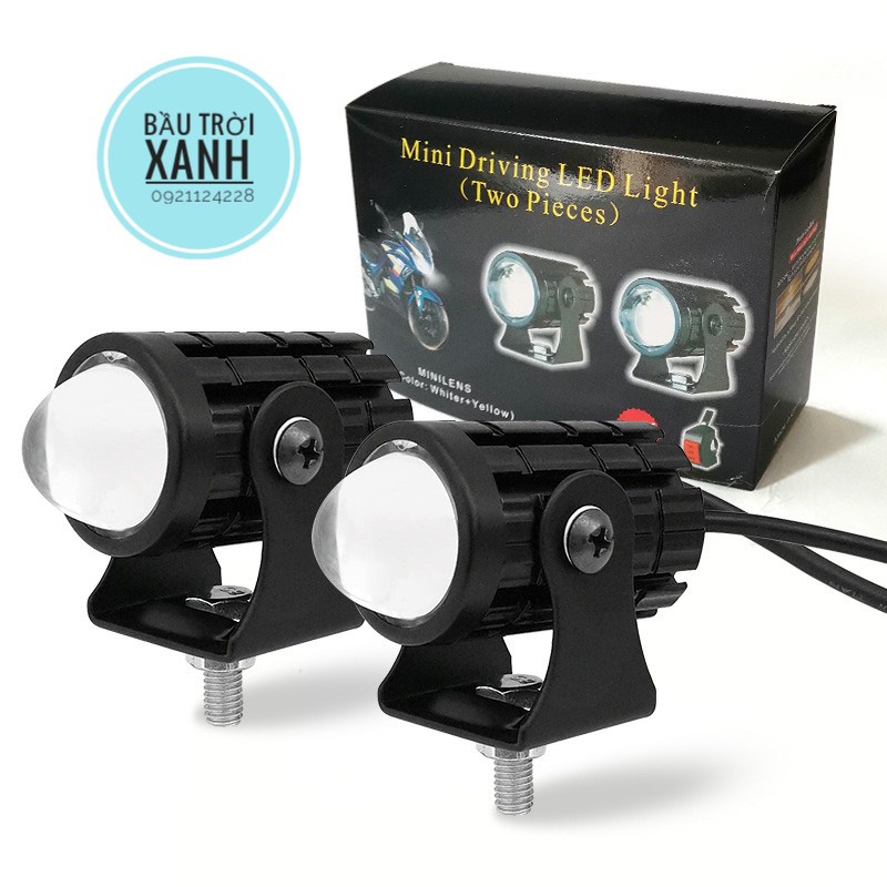 Đèn Trợ Sáng Mini Bi Cầu 2 Mầu Cos Vàng Pha Trắng
