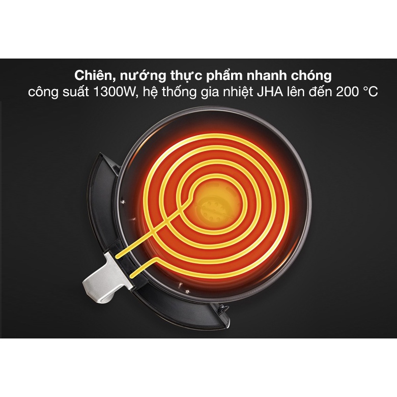 NỒI CHIÊN KHÔNG DẦU CHEF&amp;CHEF ĐIỆN TỬ DUNG TÍCH 6.5L YJ-702A THIẾT KẾ MẶT KÍNH HIỆN ĐẠI SIÊU SANG