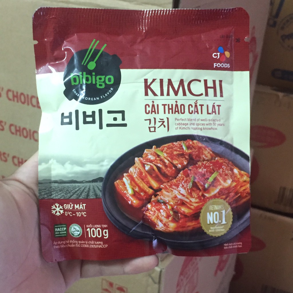 [Có sỉ ] KIM CHI CẢI THẢO CẮT LÁT BIBIGO 100G