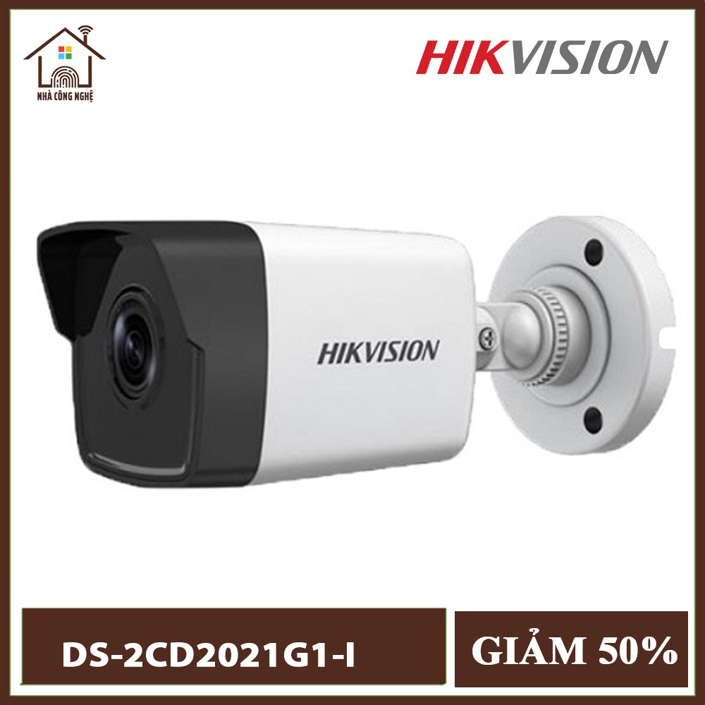 [PHÂN PHỐI CHÍNH HÃNG] Camera IP/Wifi HikVision DS-2CD2021G1-I 2MP - Quan Sát Hồng Ngoại,Chống Nước,Bụi Bẩn ỊP67