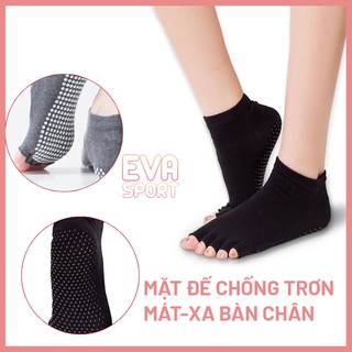Tất/vớ Chân Len Tập Yoga, Tập Thể Thao Dính Hạt Chống Trơn Trượt Tuyệt Đối Thấm Mồ Hôi EvaSport