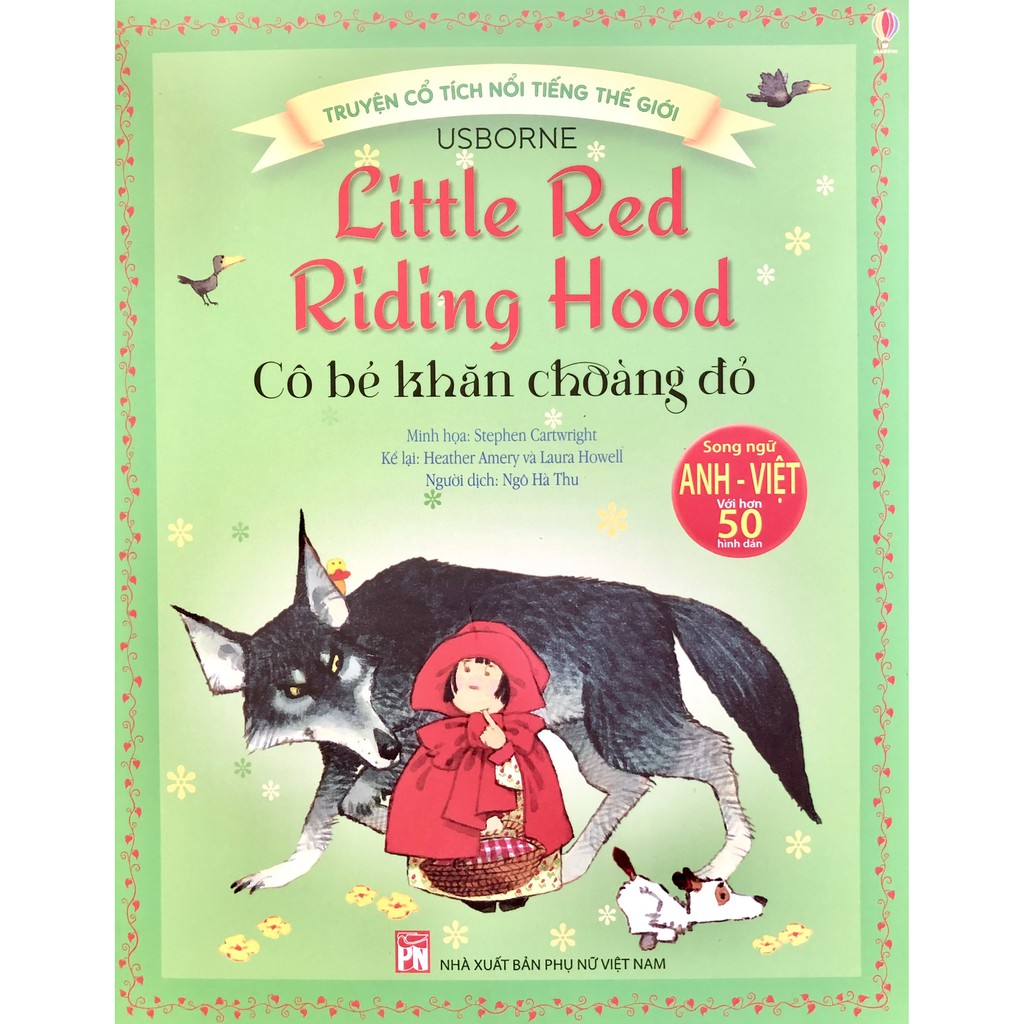 Sách - Little Red Riding Hood-  Cô bé khăn choàng đỏ (Song ngữ Anh - Việt)