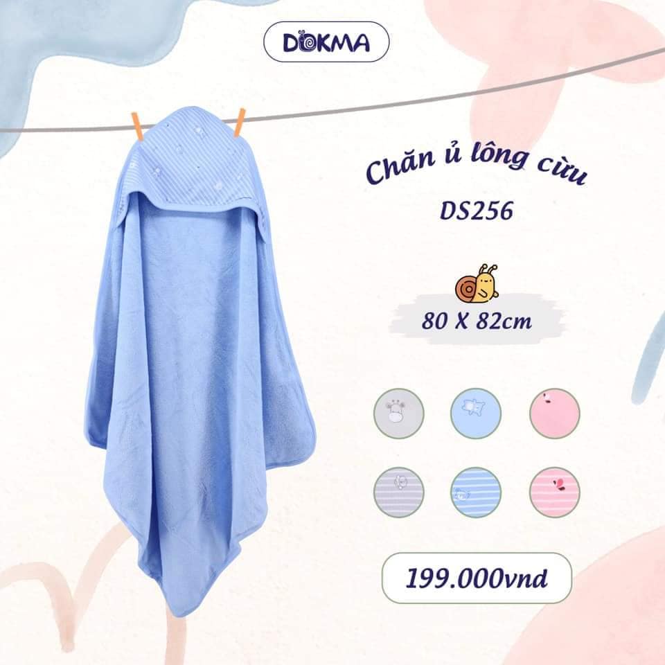 Chăn ủ lông cừu cao cấp cho bé, giữ nhiệt tốt, lông mềm mịn Dokma DS256