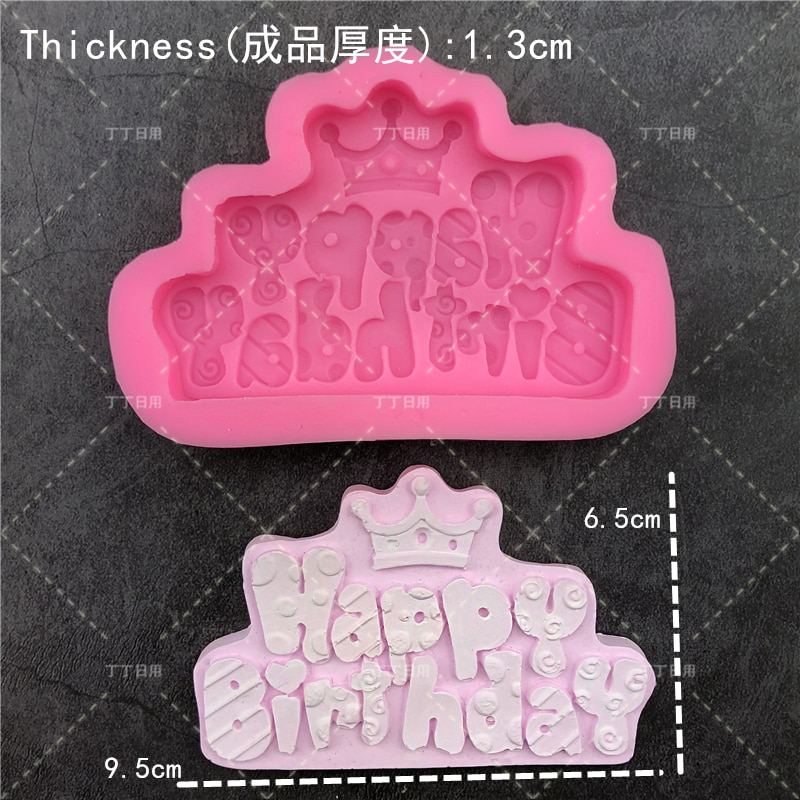 Khuôn Chữ Happy Birthday 3d Làm Bánh, Sô Cô La, Thạch