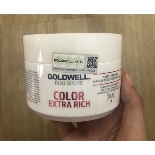 [ Goldwell Chính Hãng ] Tặng Mũ Ủ - Dầu Hấp Phục Hồi Dưỡng Màu Nhuộm 60s Goldwell Color Extra Rich 200ML