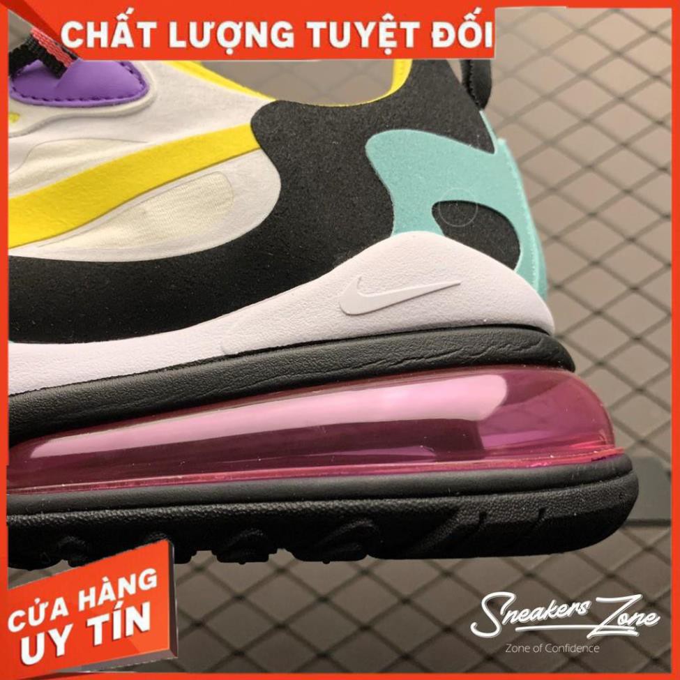 GIẦY đẹp (FREESHIP+HỘP+QUÀ) Giày thể thao Air Max 270 React trắng tím siêu đẹp cho nam và nữ siêu đẹp giá tốt 2020 : hot