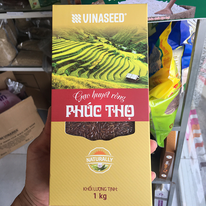 Gạo lứt đỏ huyết rồng PHÚC THỌ hộp 1kg-VINASEED