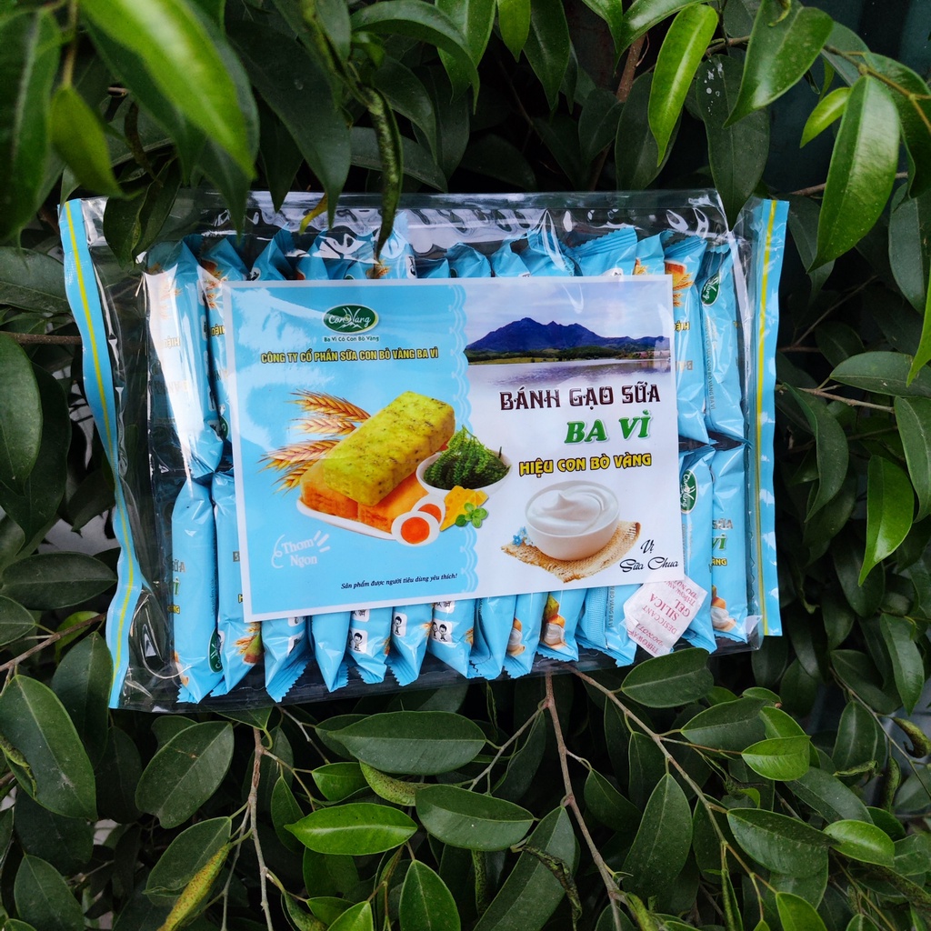 Bánh Gạo Sữa Con Bò Vàng Ba Vì 250g (Nhiều Vị: Sữa Chua, Phô Mai, Trứng Muối, Rong Biển)