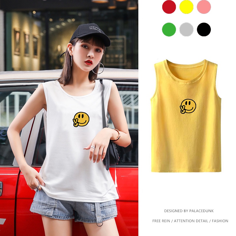 Áo vest nữ Oh Yeah Smile mùa hè mới không tay áo
