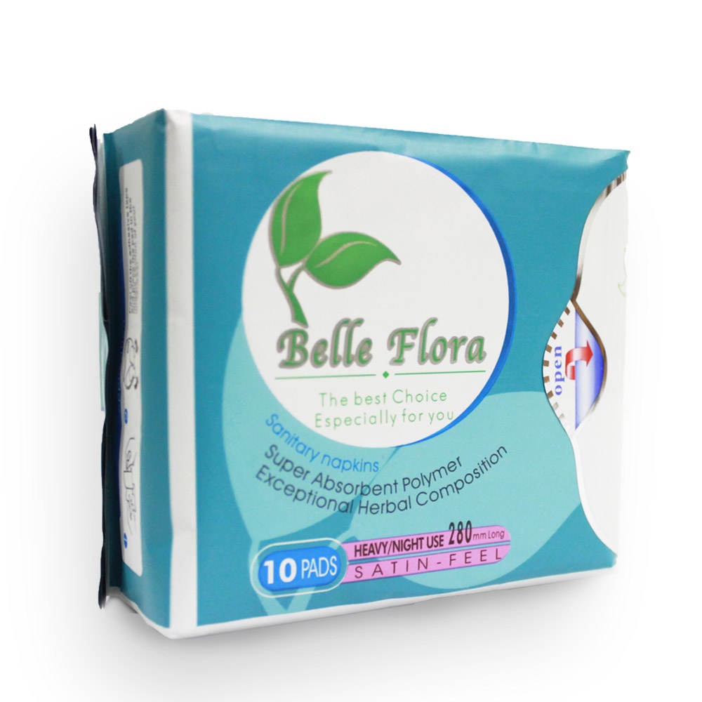 Bộ băng vệ sinh Belle Flora ban đêm cotton - 3 gói