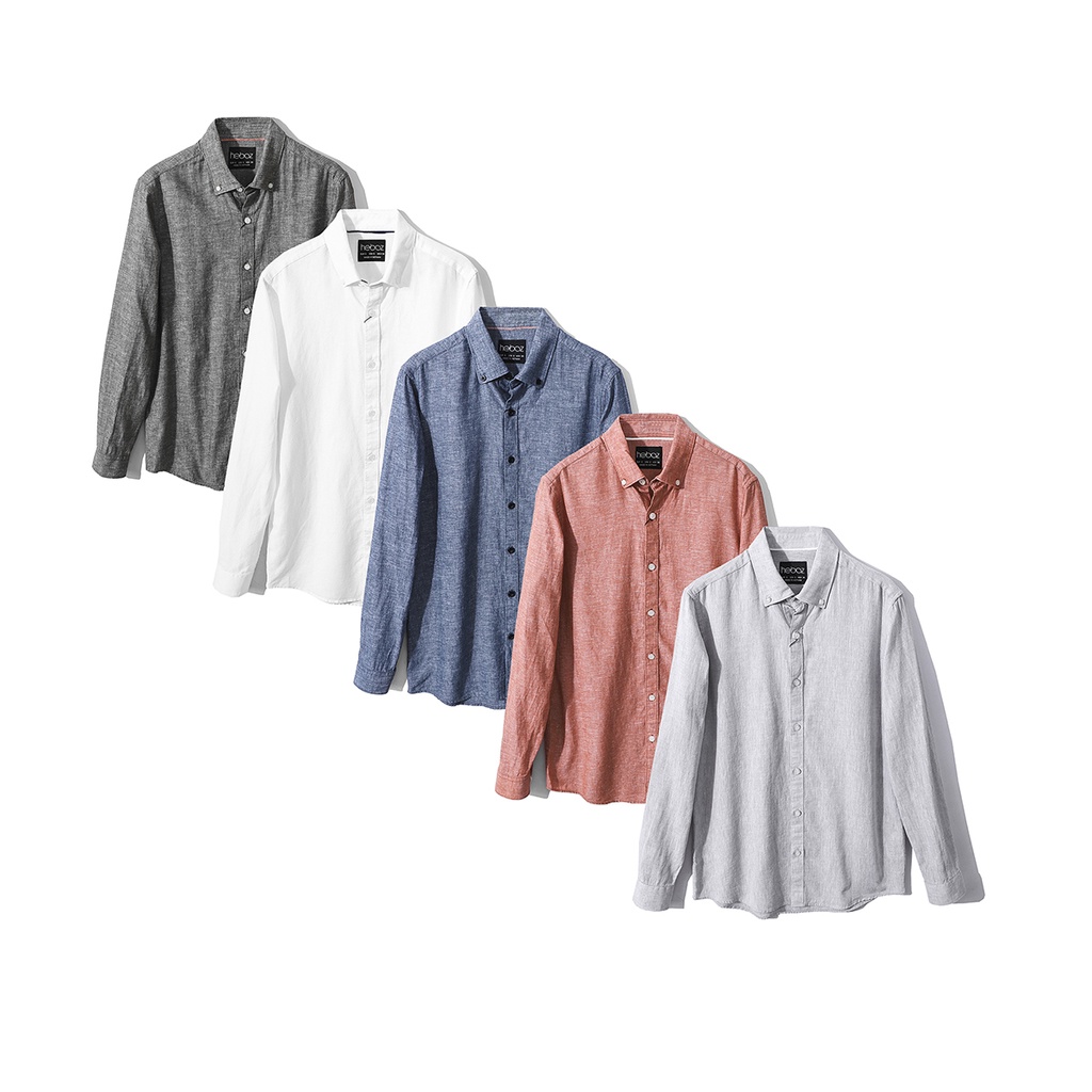 Áo sơ mi Heboz chất vải linen mềm và mát - 00000681