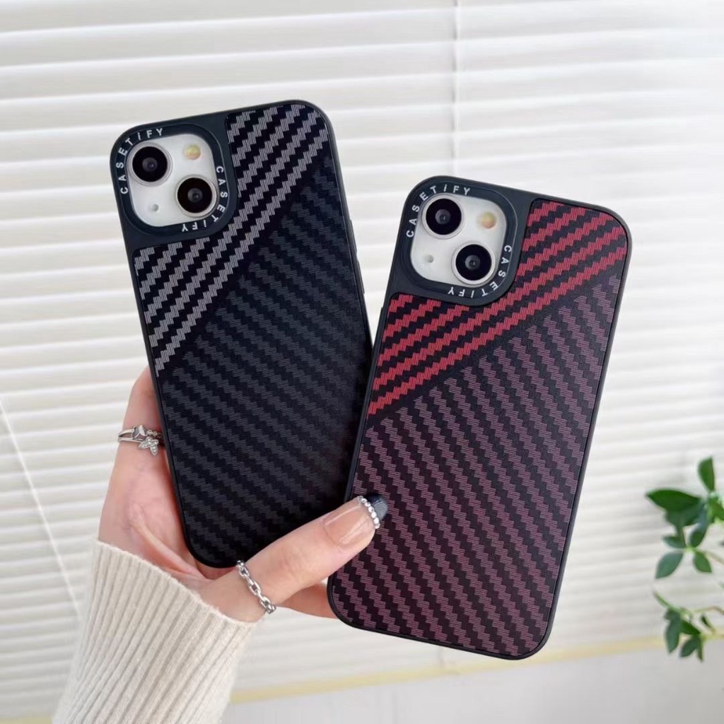 Mới! Ốp Điện Thoại Da Nhám Kết Cấu Sợi Carbon Cho iPhone 14 Pro Max X XR XS Max 11 Pro Max 12 Pro Max 13 Pro Max