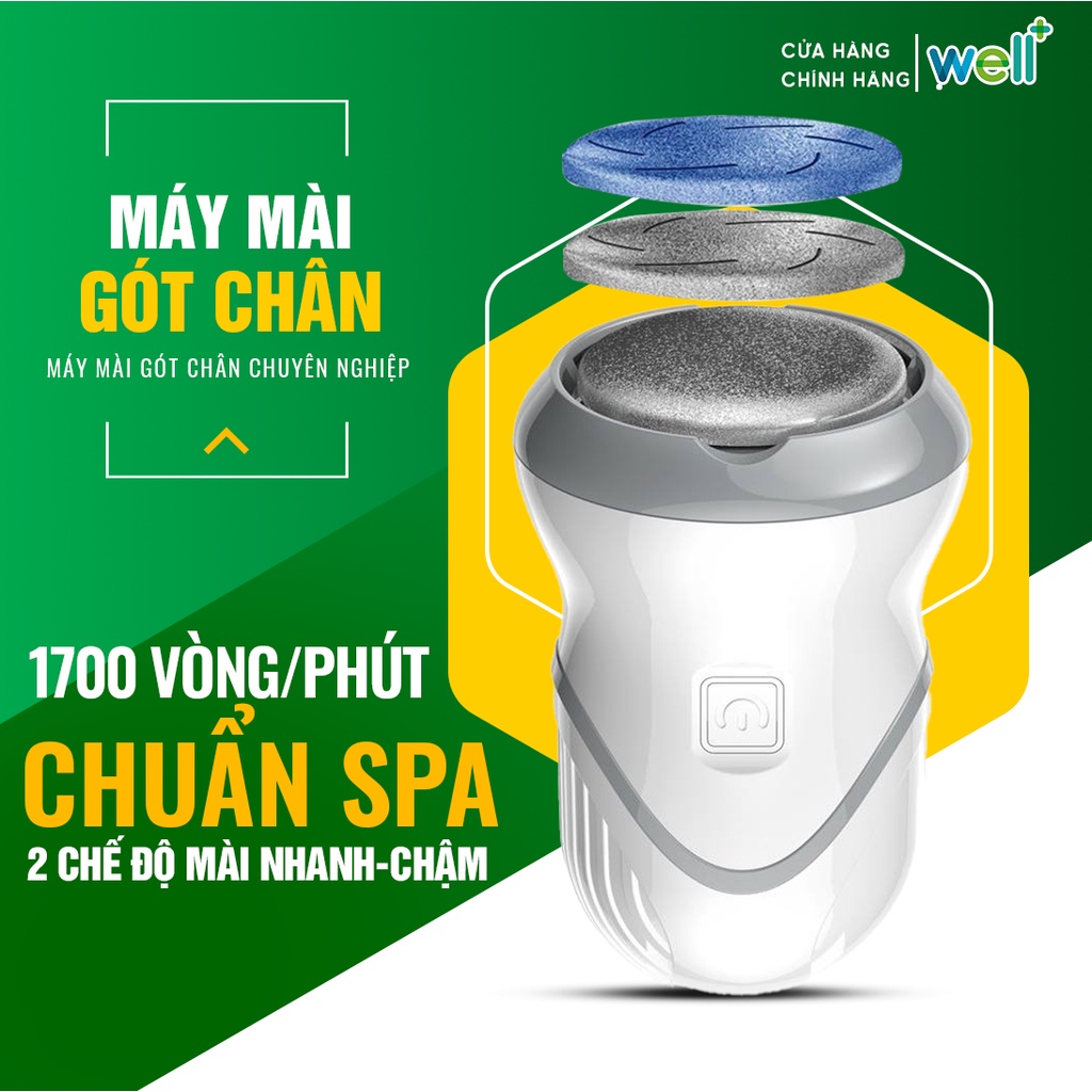 Máy Chà Gót Chân, Tẩy Da chết Gót Chân 2 Tốc Độ Tuỳ Chỉnh, Chăm Sóc Bàn Chân Chuyên Nghiệp Chuẩn Spa