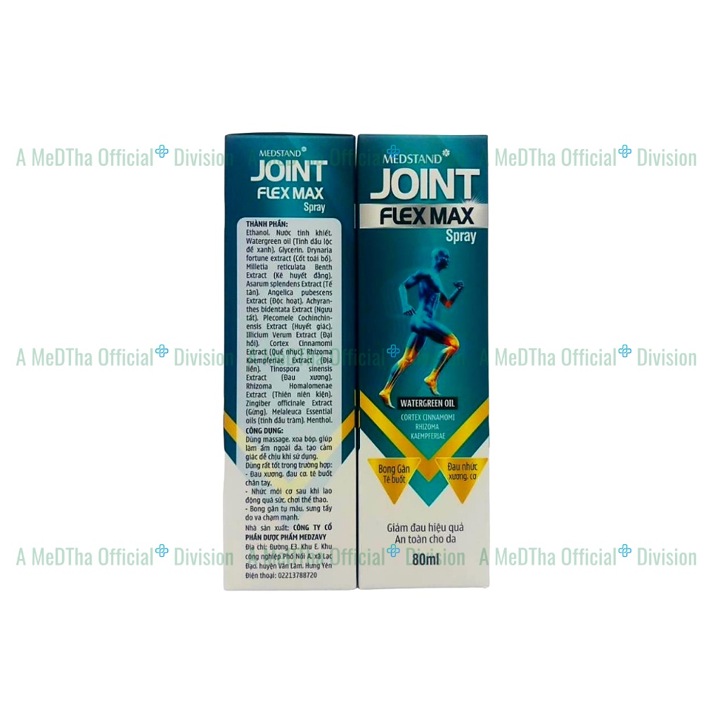 Joint Flex Max Spray - Xịt Giảm Đau Nhanh, Đau Nhức Xương Khớp, Đau Cơ, Bong Gân