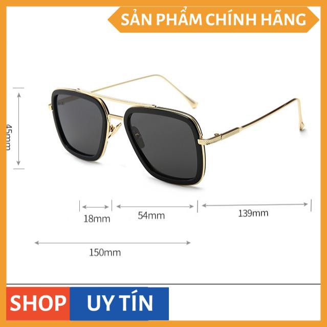 Mắt kính râm nam nữ kính mát FULLBOX HÃNG POSHOP IRON MAN EDITH gọng kim loại cao cấp chống chói tia UV thời trang | BigBuy360 - bigbuy360.vn