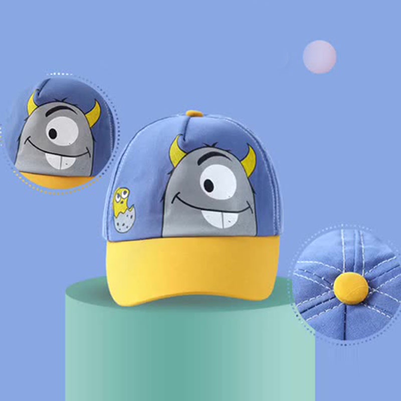 Mũ lưỡi trai chống nắng thoáng khí họa tiết hoạt hình dễ thương có thể điều chỉnh cho bé 1-4 tuổi