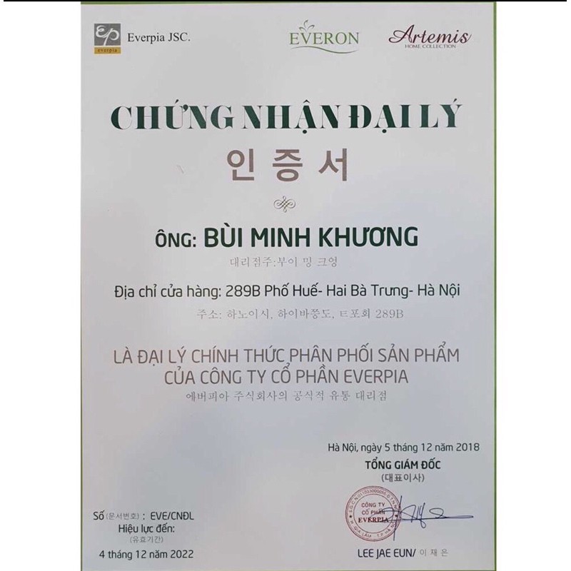 đệm bông ép everron cao cấp chính hãng