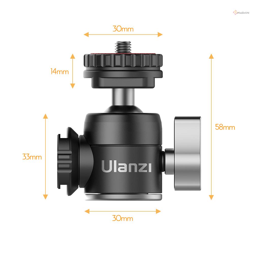 Đầu Bi Kim Loại Mini Ulanzi U-60 Mở Rộng Xoay 360 Độ Gắn Micro Toàn Cảnh