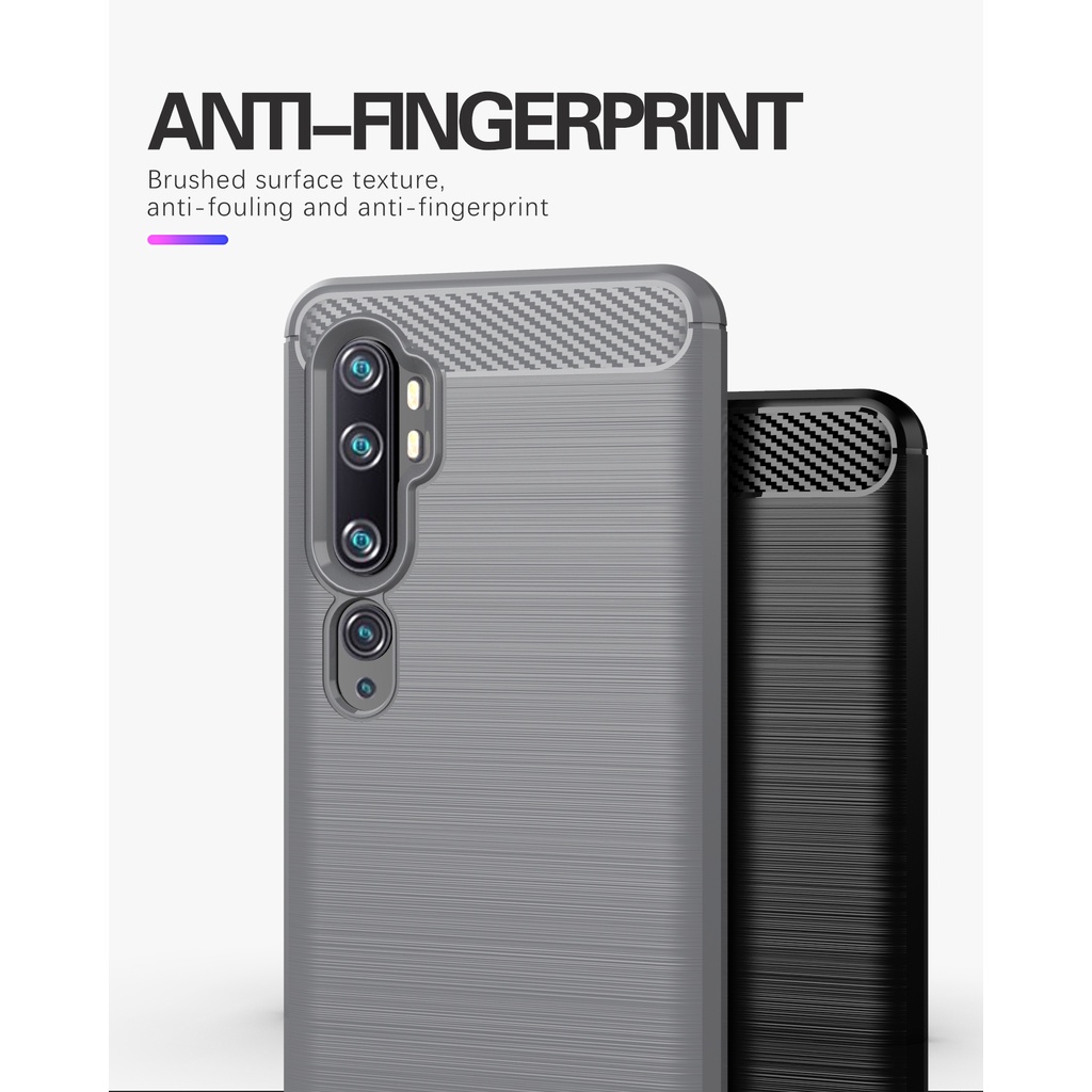 Ốp Điện Thoại tpu Silicone Mềm Chống Sốc Họa Tiết Sợi Carbon Cho Mi Xiaomi Note10 Pro CC9Pro