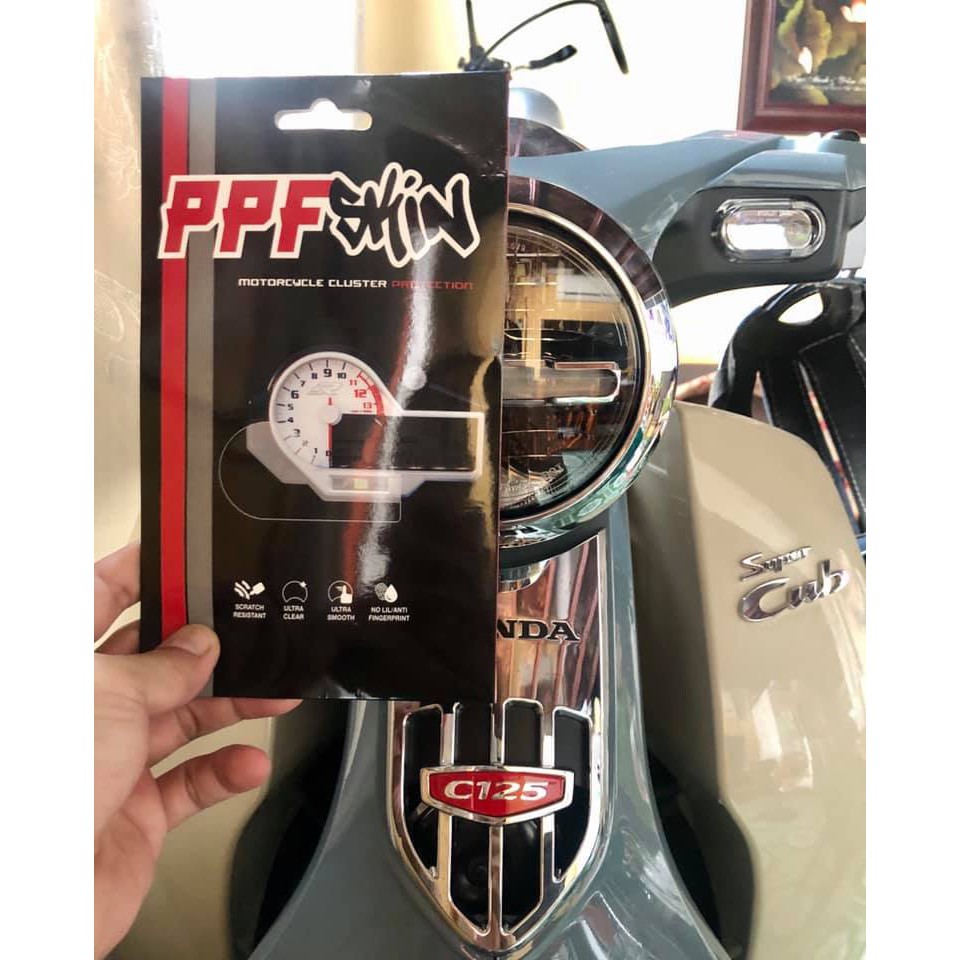 PPF HONDA Cub 125 .....UPPF dán bảo vệ mặt đồng hồ xe , xước tự phục hồi vết xước dâm , www.uppf.com