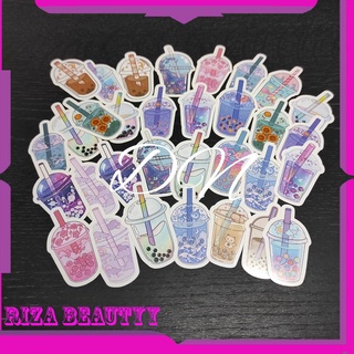 32 Miếng Sticker Dán Trang Trí Mini Hình Boba