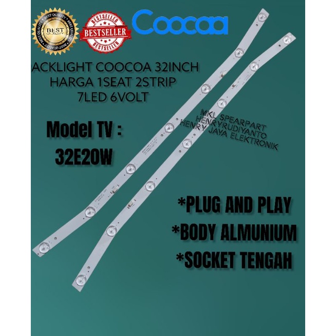 Đèn Led Nền TV COOCAA 32E20W 6V 7 Nút BL 32 E20W BL 32 Inch 32 Inch 6V 7K Cocacaca
