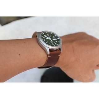 Dây đồng hồ da bò sáp cực bụi handmade