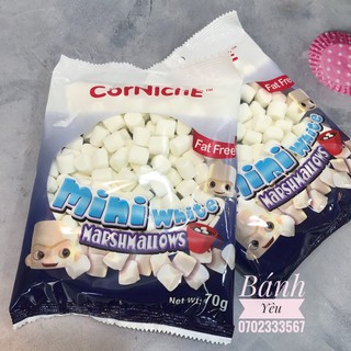 Kẹo xốp trắng Marshmallows Mini CorNiche 70g - BK26