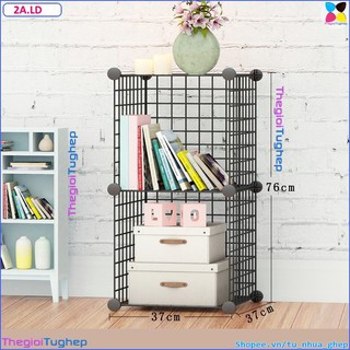Tủ lưới ghép 2 ô màu đen, mầu trắng, màu hồng_MS9T12C