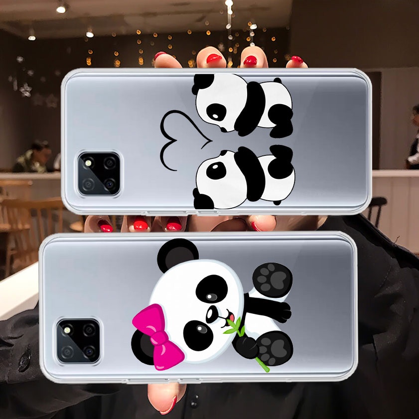Ốp Điện Thoại Trong Suốt Hình Gấu Trúc Dễ Thương Cho OPPO A1K A3S A5 A5S A7 A8 A9 A12 A12E A15 A15S A31 A37 F11 Pro TO7
