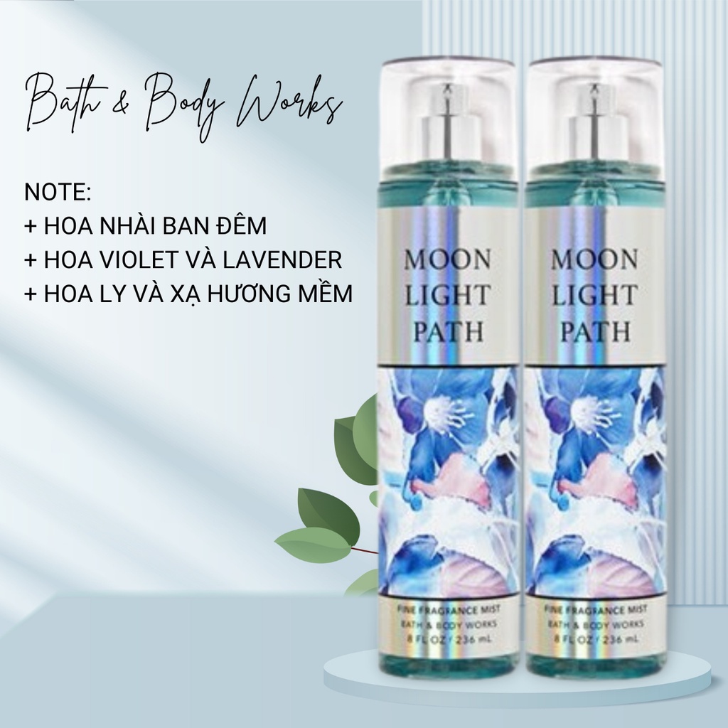 Xịt thơm toàn thân Bath & Body Works Moonlight Path 236ml