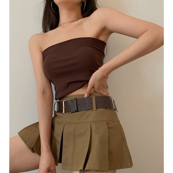 Váy Nữ Ngắn Lưng Cao Xếp Li Thời Trang Mùa Hè