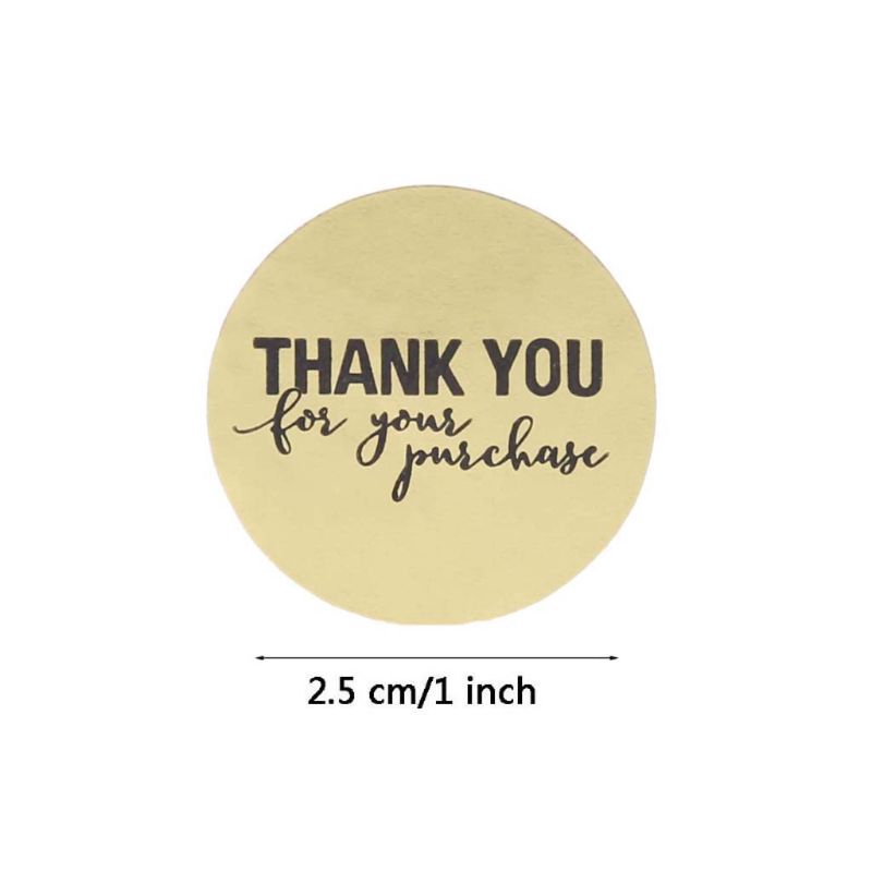 Set 500 Miếng Dán Tròn In Chữ Thank You For Your Compere