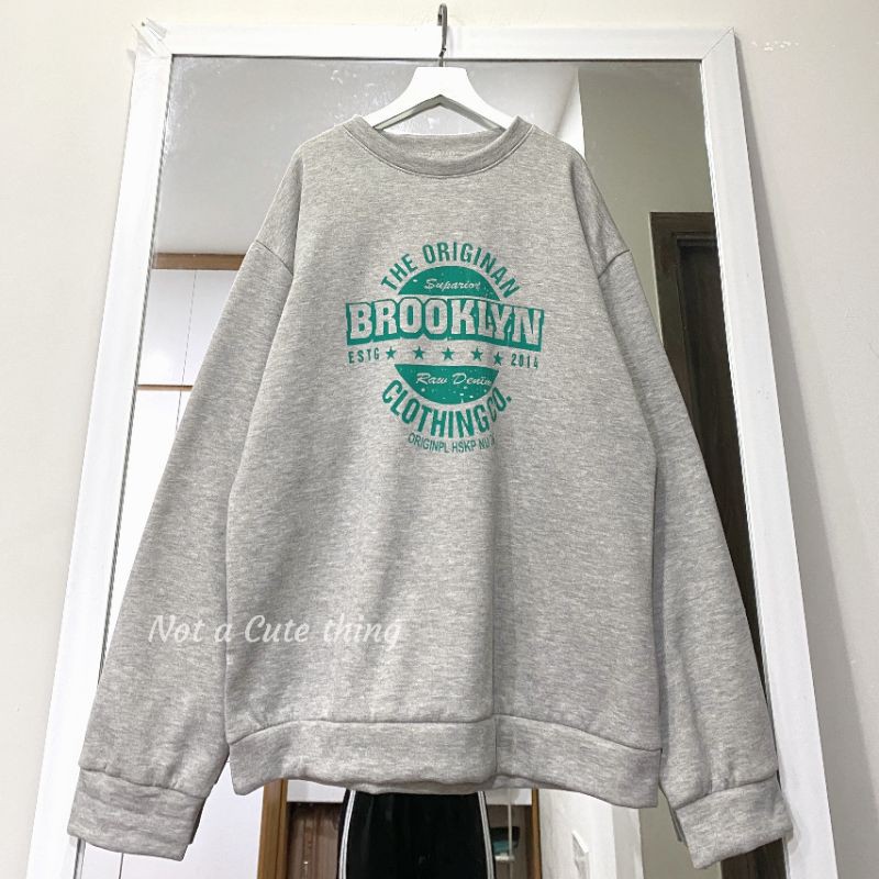 ÁO NỈ SWEATER BROOKLYN FORM RỘNG ULZZANG (HÌNH THẬT)