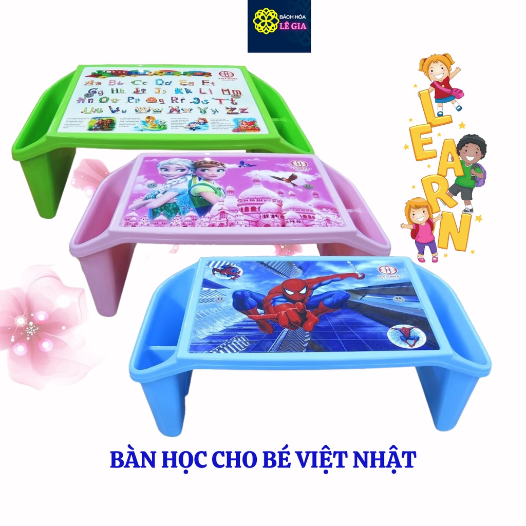 Bàn học cho bé có 2 ngăn chứa sách và dụng cụ học tập CHÍNH HÃNG nhựa Việt Nhật 1830, Bàn Học cho bé tiểu học chịu lực