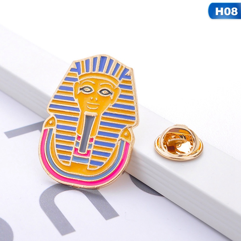 Ghim cài áo họa tiết Pharaoh và kim tự tháp dễ thương độc đáo